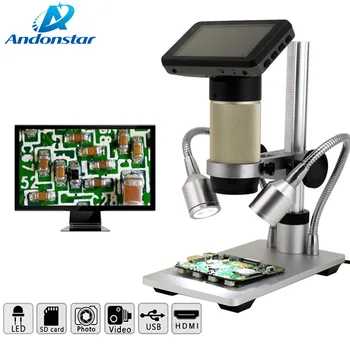 Andonstar ADSM201 HDMI Výstup Digitálny Mikroskop Dlhú Vzdialenosť Objektu Objektív pre Materiálu, Kontrola, Oprava Elektronických