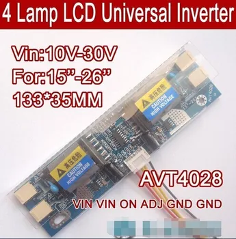 Doprava zadarmo 15PCS AVT4028 PC MONITOR LCD CCFL 4 LAMPA univerzálny displej lcd, invertor doska,4 Lampa 10V-30V Pre 15-26