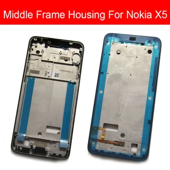 LCD Displej Uprostred Bývanie Rám Pre Nokia X5 X 5 TA-1109 Rámu Bývanie Doska Šasi Kryt Prípade Opravy Náhradných Dielov