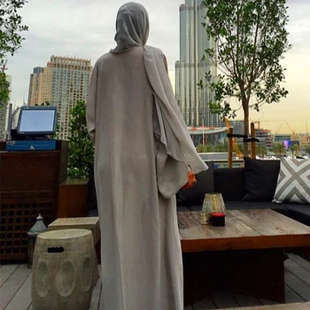 Abaya Kimono Kaftan Dubaj Islamu, Moslimov Hidžáb Oblečenie Abayas Kaftane Marocain Katar Osmanského Turecka Oblečenie Pre Ženy, Župan Femme
