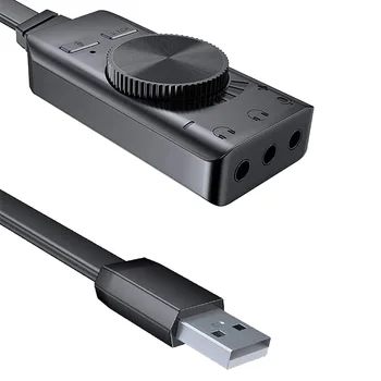 7.1 Kanálový USB Zvukovú Kartu Počítača Prenosný Externý Audio Adaptér Karty s 3,5 mm konektor pre Slúchadlá Porty
