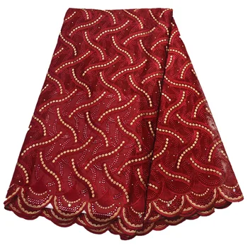 Africké Bavlna Čipky Textílie 2020 Vysoko Kvalitné Švajčiarske Voile Čipky Vo Švajčiarsku Nigérijský Čipky Tkaniny Na spoločenské Šaty 5 metrov