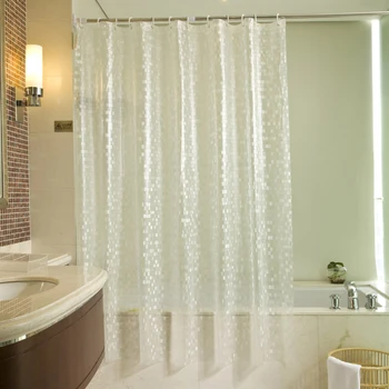 Mosaic-štýl Priesvitné Sprchový Záves PVC 3D Vodotesné Mildewproof Vaňa Záclony s Hákom Moderný Jednoduchý Kúpeľňových Doplnkov