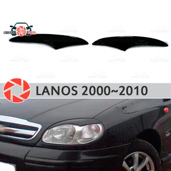 Obočie pre Chevrolet Lanos 2000~2010 pre svetlomety riasiniek rias plastové výlisky dekorácie výbava auta, tvarovanie plastov