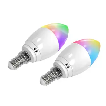 Tuya WiFi Smart Žiarovky RGB + W + C LED Sviečka Žiarovka E14 Stlmiť Svetlo Smart Života / Diaľkové Ovládanie Kompatibilné Pre Alexa Domovská stránka Google