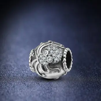 Eudora Autentické 925 Sterling Silver Perličiek Crystal octopus Korálky Hodí Náramok & Bangles DIY Šperky pre Ženy, Darčeky CYZ031