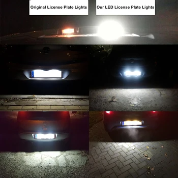 2 ks CAABUS bez Chýb LED Auto špz Svetlá pre Vauxhall Opel Astra H J Corsa C D Insígnie Tigra B Twintop Zafira B OPC