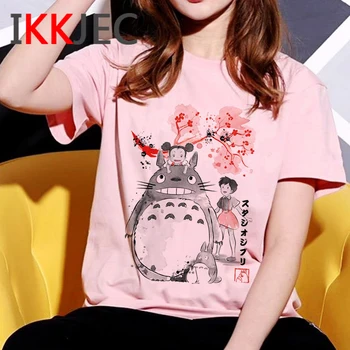 Kawaii Totoro Grafické Tričko Ženy Štúdio Ghibli Harajuku 90. rokoch T-shirt Hayao Miyazaki Roztomilé Anime Tričko Ullzang Top Tees Žena