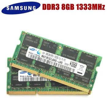 Samsung s kapacitou 8 gb PC3 PC3L-12800S 10600S DDR3 1333 1600 Mhz 8gb Notebook Pamäte DDR3L 8G PC3L 12800S 1600MHZ Notebook Modul SODIMM pamäte RAM