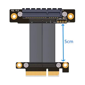 PDO-Link R22SL 5cm PCIe 3.0 x4 Mužov x4 Samica Predlžovací Kábel 32 G/b / PCI-E 4x Grafika SSD RAID Extender Konverzný Kábel