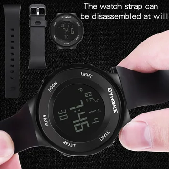 SYNOKE pánske Hodinky Vodotesné LED Alarm Odnímateľný Popruh Športové Hodinky Digitálne náramkové hodinky Hodinky Pre Ženy Muži Relogio