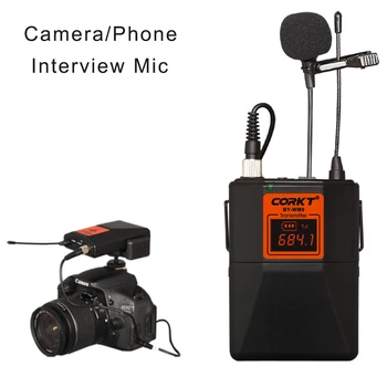 Profesionálny bezdrôtový mikrofón pre nahrávanie SLR fotoaparáty a videokamery a telefóny Rozhovor Nahrávanie Videa UHF klope mic