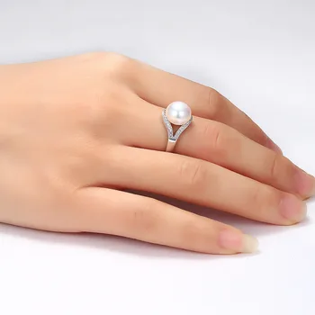 2020 Nové Trendy Pearl Šperky, Luxusné Prstene Originálne Skutočné Prírodné Sladkovodné Perly Nastaviteľný Krúžok Pre Matku Darček,8mm pearl