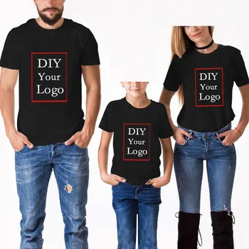 Urob si sám Svoj VLASTNÝ Dizajn Tričko Ženy/Muži Logo/Obrázok Tees Vlastný Rodič-dieťa, Rodina DIY T Shirt Bežné T-shirt Topy Svetelný