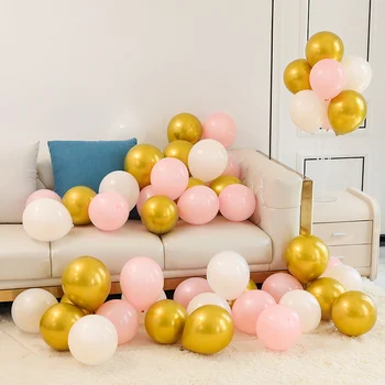 5 palcový Kovové Balóny Happy Birthday Party Dodávky Zlaté, Strieborné Svadobné Balóny, Dekorácie Globos 50pcs Hélium Balón
