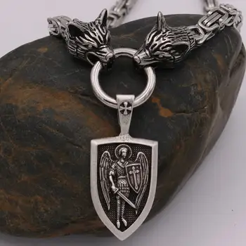 Nerezové Reťaze Vlk Hlavy Amulet Thor Kladivo Mjolnir Odin Symbol Talizman Viking Pánske Šperky Náhrdelníky, Prívesky, Dropship