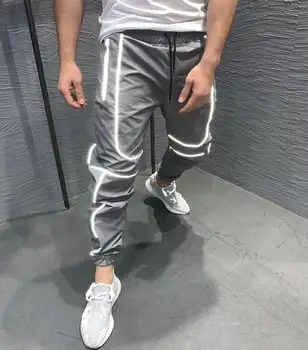 Nové Jeseň Hip-hop Streetwear Fitness Nohavice Pánske fluorescenčné Súpravy na Príležitostné Joggers Kulturistike Sweatpants