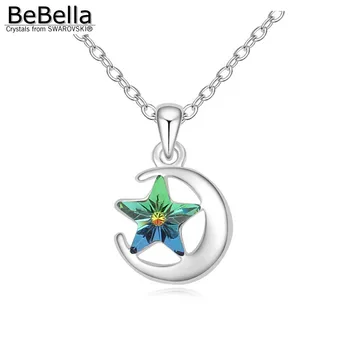 BeBella Hviezdy a mesiac prívesok náhrdelník VYROBENÝ S Rakúskych Kryštálov od Swarovski pre ženy darček