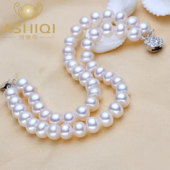 ASHIQI Skutočný Prírodný Perlový Náramok pre Ženy Sladkovodné Perly Šperky vyrábané Ručne Multi-layer náramky Nové darček