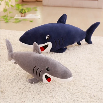 50-120 cm Cartoon Veľká Veľkosť Zábavné Mäkké Ocean World Smile Shark Plyšové Hračky Vankúš Upokojiť Vankúš Vianoce, Narodeninové Darčeky Pre Deti