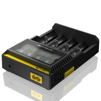 Pôvodné Nitecore D4 18650 Batériu, Nabíjačku s LCD Displej Pre IMR Li-ion LiFePO4 Ni-MH, Ni-Cd Plnenie 26650 18650 14500 Nabíjačky
