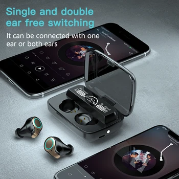 TWS Nové 3500 mAh Bezdrôtová 5.0 Slúchadlá, LED Displej Hlavou telefóny Športové Vodotesné Slúchadlá HiFi Stereo Headset pre VIP