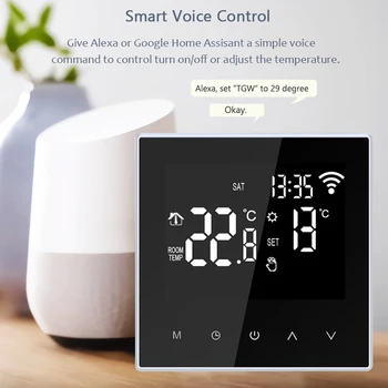 Beok Tuya Wifi Termostat Pre Plynové Kotolne Podlahové Vykurovanie Inteligentný Regulátor Teploty Pracuje S Google Domov a Alexa