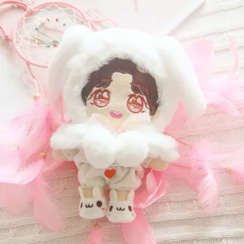 Exo načechraný králik cape bábika šaty 20 cm bábiku šaty bábiky kabát oblečenie bábiky príslušenstvo