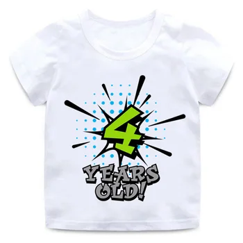 Chlapci a Dievčatá happy Birthday Počet 1 3 6 Písm. deti letné oblečenie Tričko Tlač Rodič dieťaťa Darček k Narodeninám Digitálne T-shirt
