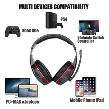 Univerzálny Počítačové Hry Slúchadlá Profesionálne Herné Headset Mikrofón S 3,5 mm konektorom Na PS5/PS4/Nintendo Prepínač/Xbox Jeden