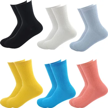 6 Párov veľa Leto, Jeseň Dámske Bambusové Ponožky Žena Sokken Socken Vysoko Kvalitné Dámske Čierne Priesvitné Biele Ponožky ženy harajuku
