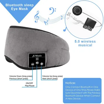 Umývateľný Spanie pre Slúchadlá, Očná Maska Bezdrôtová 5.0 Slúchadlá Spánku Mäkké očná maska Stereo Handsfree Headset s Mikrofónom