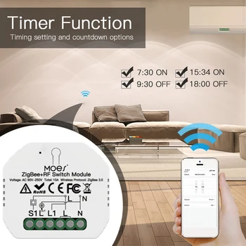 Tuya ZigBee 3.0 Smart Light Switch Modul Smart Života/Tuya Bezdrôtové Diaľkové Ovládanie, Práca S Alexa Domovská Stránka Google Hlasové Ovládanie