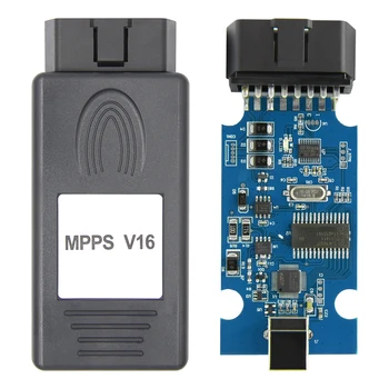 MPPS V16 ECU Chip Tuning pre EDC15 EDC16 EDC17 MPPS V16.02 V16.1.02 OBD2 Diagnostický Kábel kontrolný súčet MÔŽE Flasher ECU Programátor