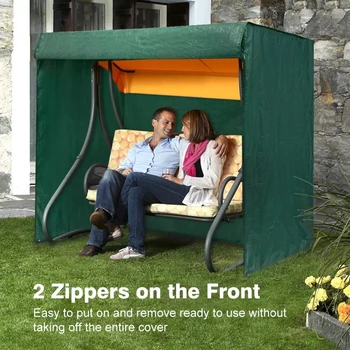 Vonkajšie záhradné stoličky swing protiprachový kryt slnečník a rainproof PE dvojité zips dvore je prístrešok závesné kreslo kryt