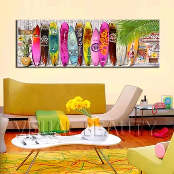 1 Kus Plátna Plagáty a Vytlačí Sunmmer Surf Tlač Domova Maľovanie Modernom Štýle Obývacej Izby, Dekorácie, Obrázky