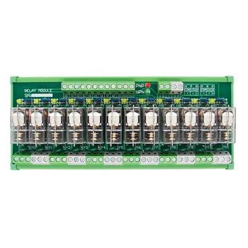 12 Kanál 1 SPDT, DIN lištu Namontovať OMRON G2R 24V DC/AC Interface Relé Modul
