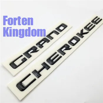 Forten Kráľovstvo 1 Kus Nový ABS Lesklý Čierny Pre Grand Cherokee Vlastné Dvere Auta 3D Písmeno Odznak Znak Nálepky Odtlačkový 68110321AC