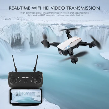 Mini Rc Drone D58 RC 4K 1080P HD Dual Kamera WiFi FPV Tlak Vzduchu, nadmorská Výška Podržte Skladacia Quadcopter Gps Dron Pre Chlapca Hračky