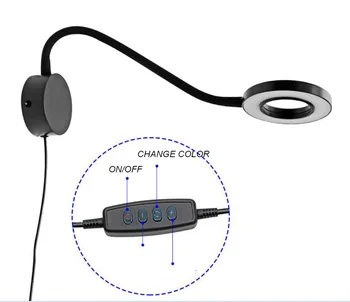 Čítanie nástenné svietidlo Jednoduché Chrániť Oči Osvetlenie 5W Stmievanie Čierna Biela Čítanie Spálňa USB Štúdia Izba Lampa L