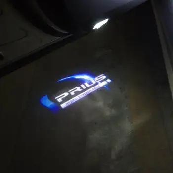 2ks led dvere logo svetla Pre Toyotu Prius Logo Laserový Projektor Svetlo Ghost Tieň, Svetlo Príslušenstvo Openning Dvere Flash Svetlá