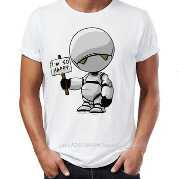 Pánske Tričko Marvin Paranoid Android Hitchhiker ' s Guide Galaxy Zábavné umeleckej tvorivosti Úžasné umelecké Diela Vytlačené Čaj