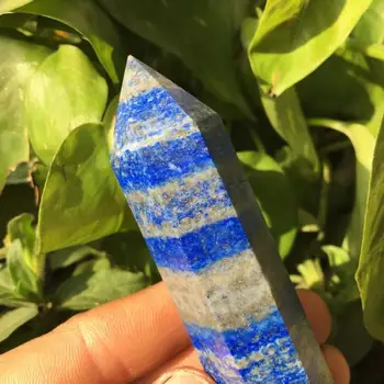 Prírodné Zriedkavé Lapis Lazuli Kryštál Kremeňa Stĺpec Bod Reiki Liečenia 70-80