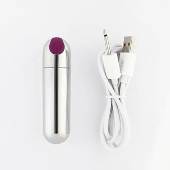 USB Nabíjateľné Silné Dospelých Sex Produktu USB vibrátor, 10 Rýchlosť Upozorňuje Mini Bullet Tvar Vodotesný Vibrátor G-spot Masér