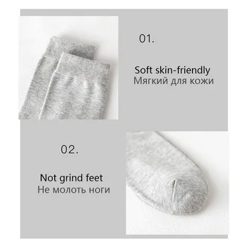 5Pairs/Veľa pánske Bavlnené Ponožky Veľká Čierna Podnikania Vysoká Kvalita Mužov Ponožky Priedušná Jar Leto pre Mužov NÁM veľkosť(6.5-12)