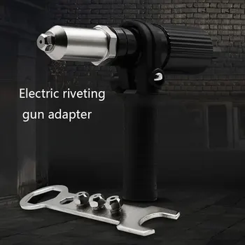 Elektrické Nit Zbraň Nitovanie Adaptér Pre Vloženie Akumulátorový Vŕtací Riveter Zbraň S Rukoväť Nail Gun Hliníkový Nit Nail Gun Nity