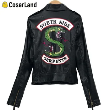 Riverdale Hadmi Betty Cooper Motocykel Kožená Bunda dámske Pu Kožené Sako Southside Riverdale Sexy Kostýmy pre Ženy
