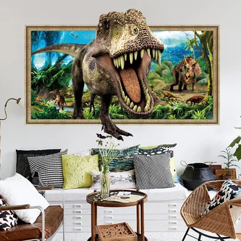 Kreatívne 3D Dinosaurov Stenu, Nálepky, Spálňa, Obývacia Izba Vymeniteľné Domova Nálepky DIY Strany Domova Festival Party Dodávky