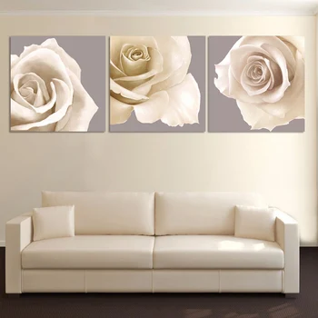 Modulárny Obrázky Rámec HD Tlačené 3 Panel Biely Kvet Krajiny Domova Steny v Obývacej Izbe Umenie Moderné Obrazy na Plátne