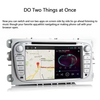 2 Din AutoRadio Android 8.1 Auto DVD Prehrávač Pre Ford Focus 2 3S-Max, C-Max, Mondeo 4 Galaxy, Kuga 2008-2010 GPS Navigácie vedúci jednotky